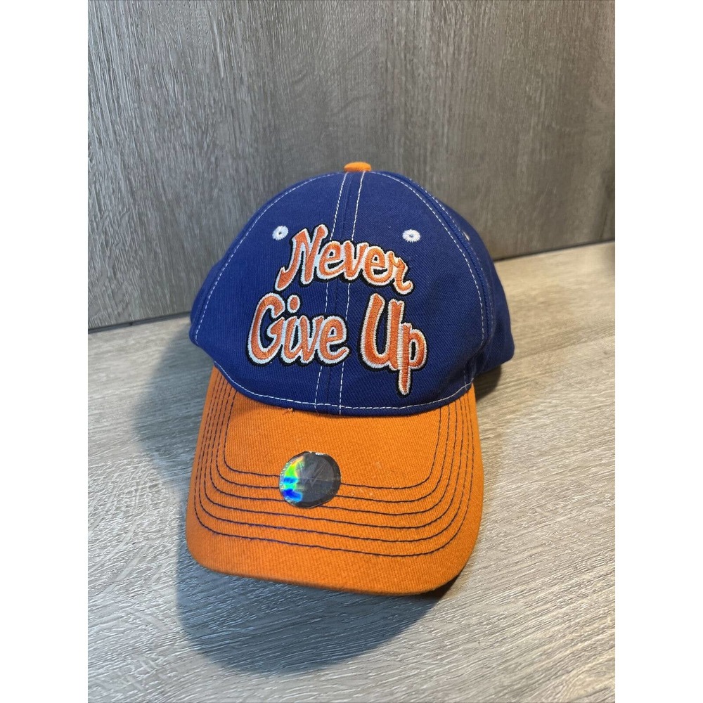 John Cena WWE Never Give Up You Can't See Me Hat Cap Blue Orange Strap Back